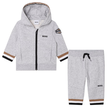 Set de pants BOSS gris para bebé